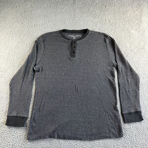 Rustic Souls T Shirt Mens Extra Large Gray Henley Waffle Knit Thermal Outdoor‎
